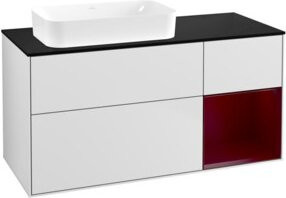 V&B Waschtischunterschrank Finion in Weiß Mattlack, B/T: 120 x 60 cm - Bild 1