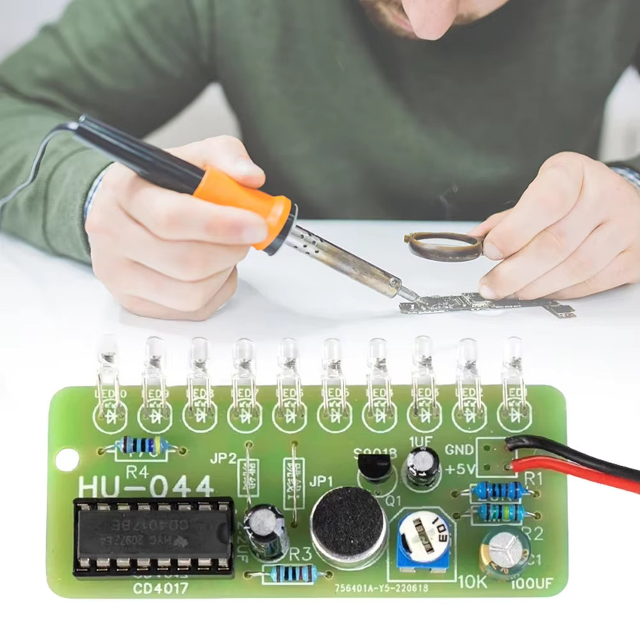 ATUOTIN CD4017 Sprachaktiviertes LED Wasser Licht Kit DIY Elektronik-Bausatz zur Ausbildung - Bild 3