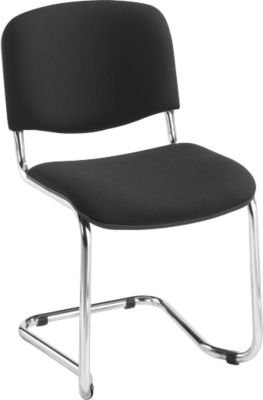 Freischwinger NowyStyl ISO Swing in Schwarz mit Stoffbezug und Cantilever-Gestell - Bild 1