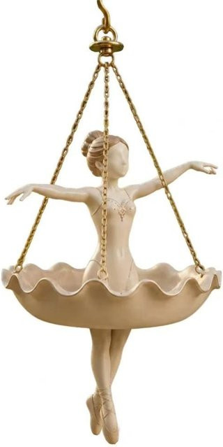 Shancaide Hängender Pflanzer Ballerina Figur Ballettänzerin in Weiß - Bild 1