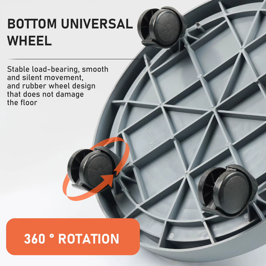 Aihogard Mobiler Blumentopfhalter mit Rollen für Indoor und Outdoor, Rundes Pflanzentablett Heavy Duty - Bild 4
