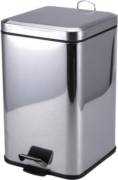 Protenrop Inoxia Papierkorb aus Edelstahl mit Pedal in Silber, 3,0 l - Bild 1