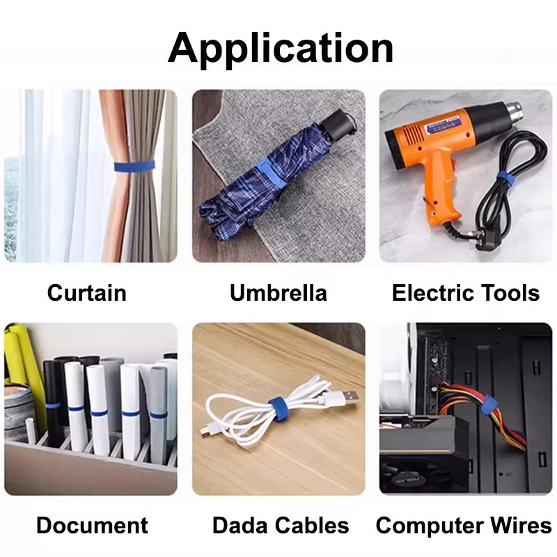 10 Stück lösbare Kabelbinder aus Nylon in Weiß für Kabel-Organizer und Drahtwickel - Bild 4
