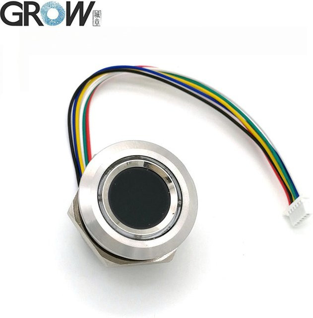 GROW R503 Kapazitiver Fingerabdrucksensor mit kreisförmiger RGB-Ringanzeige, DC3,3 V, SH1,0-6-polig, Farbe: Silber - Bild 1