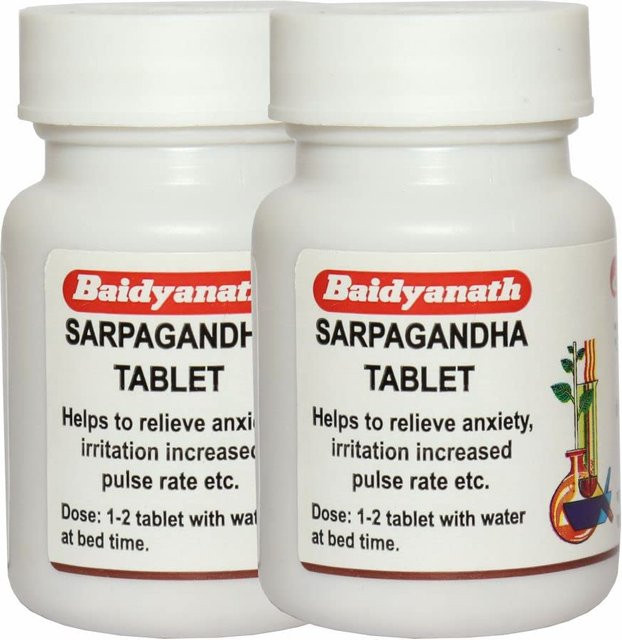 Baidyanath Asli Ayurved Sarpagandha Kräutertablette, 50 Stück, 2er-Pack - Bild 1