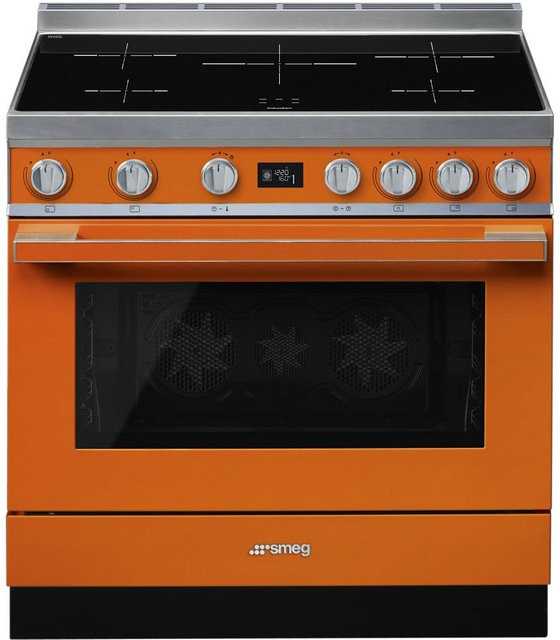 Smeg Stand-Elektroherd CPF9IPOR mit Induktionsfeld in Orange - Bild 1