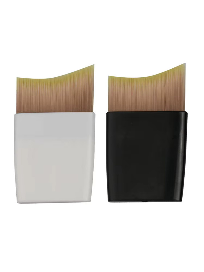 Foundation-Make-up-Pinsel, flach, halbmondförmig, kurzer Griff - Bild 5