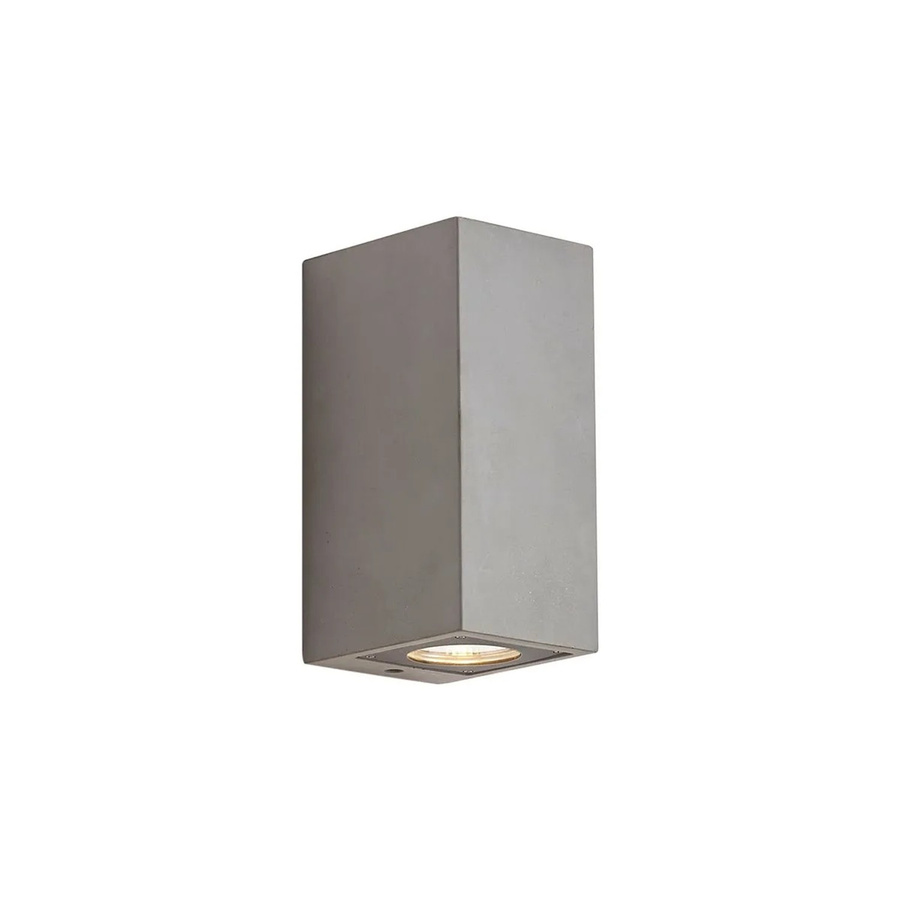 QAZQA Moderne Außenwandleuchte Pompei in Grau, 2-flammig Up-Down Licht für Garten und Terrasse, IP44, Beton- und Metall-Optik, B/T/H: 23,5 x 13,3 x 13,3 cm - Bild 2
