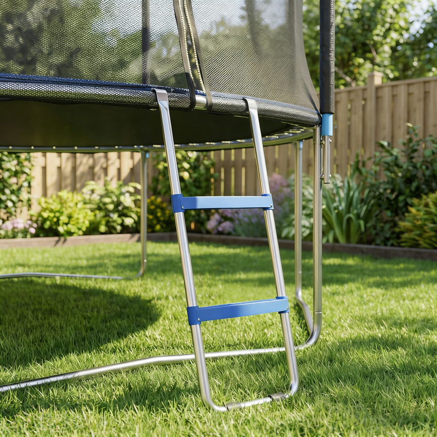Aosom Trampolinleiter, 2 Stufen, Blau - Bild 2