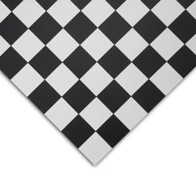 Karat CV Bodenbelag Atlantic Damier 019D PVC Boden in Fliesenoptik mit Textilrücken, Grau-Schwarz, Breite: 200 cm, Länge: 500 cm - Bild 1