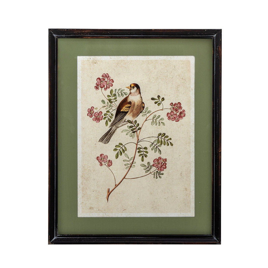 Bloomingville Renji Illustration mit Fichtenholzrahmen in Multicolour, Breite: 40 cm, Höhe: 50 cm - Bild 1