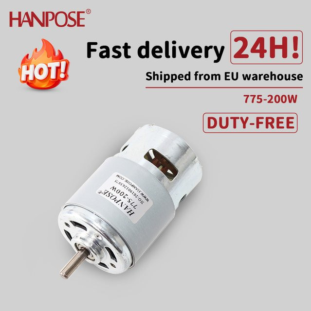 Hanpose Spindelmotor 775-200W in Silber mit zwei Kugellagern, 3000-12000 U/min - Bild 1