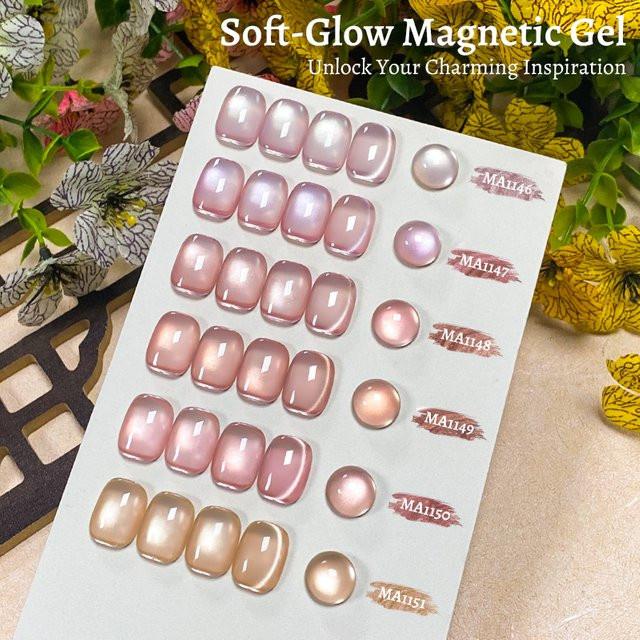 Meet Across Magnetischer Gel-Nagellack, Nude Pink, Schimmernd - Bild 1