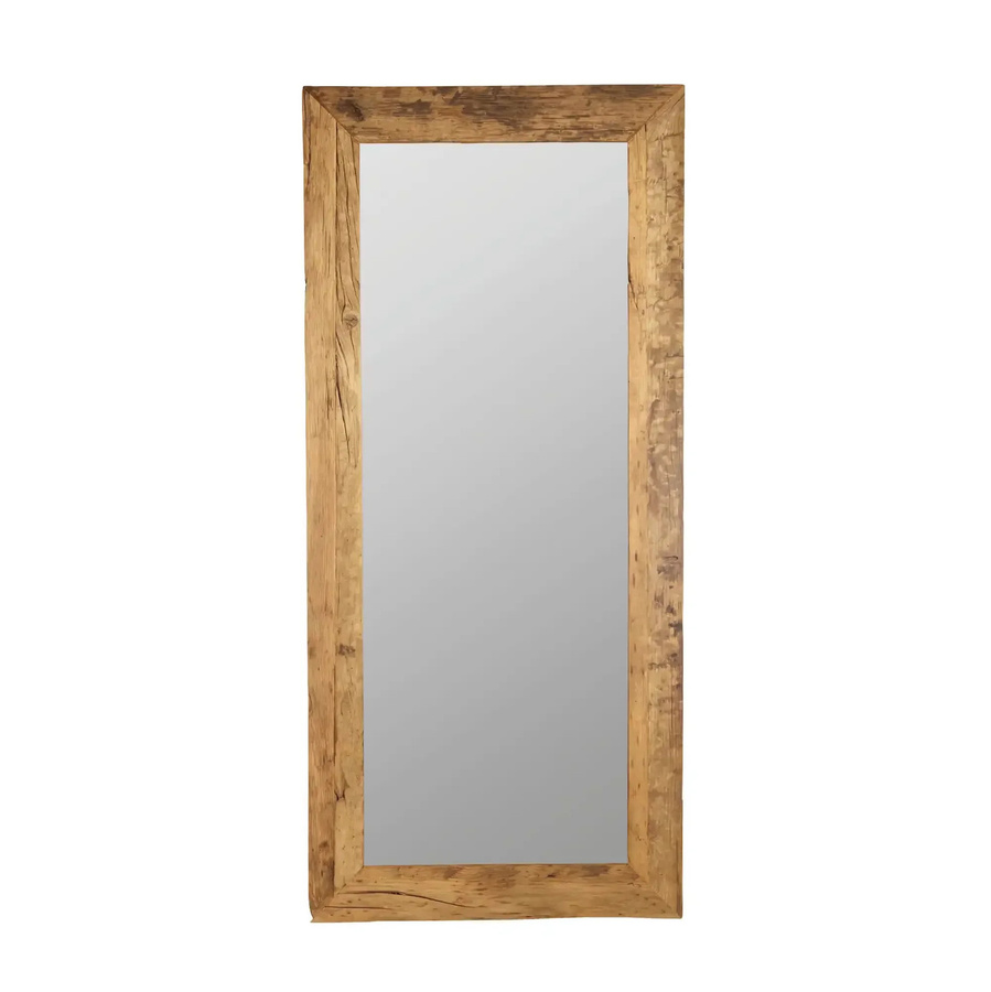 House Doctor Pure Nature Spiegel mit Holzrahmen in Braun, B: 95 cm, H: 210 cm - Bild 1