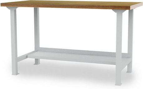 Bedrunka + Hirth Reihenwerkbank aus Stahl und Holz in Grau, B/H/T: 200 x 85,9 x 75 cm - Bild 1