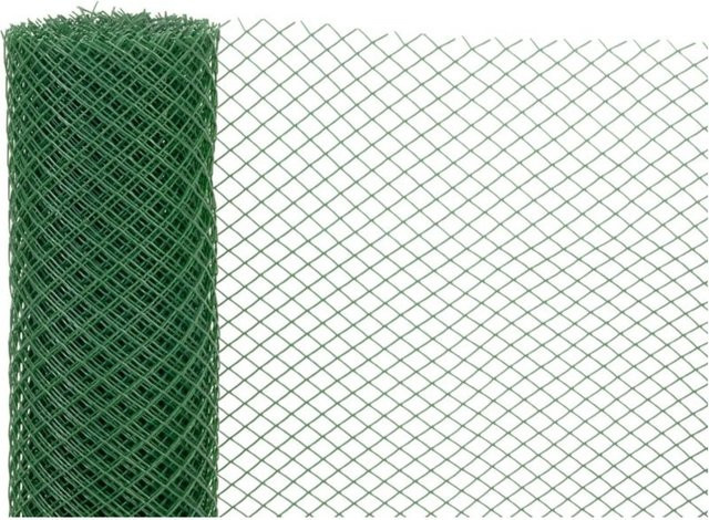 PROREGAL Kunststoffzaun GROWY Grün mit Rautenstruktur, H x L: 1 x 10 m, Maschenweite: 20 x 20 mm, Gartennetz als Rankhilfe und Pflanzenschutz - Bild 1