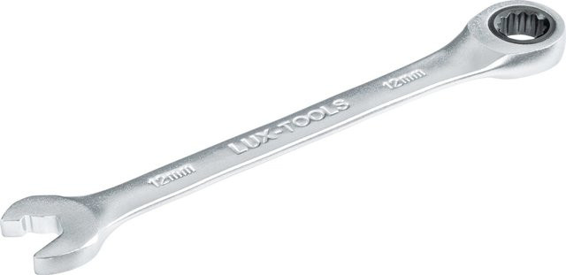 LUX-TOOLS Comfort Ratschenschlüssel aus Chrom-Vanadium in Silber, 12 mm - Bild 1