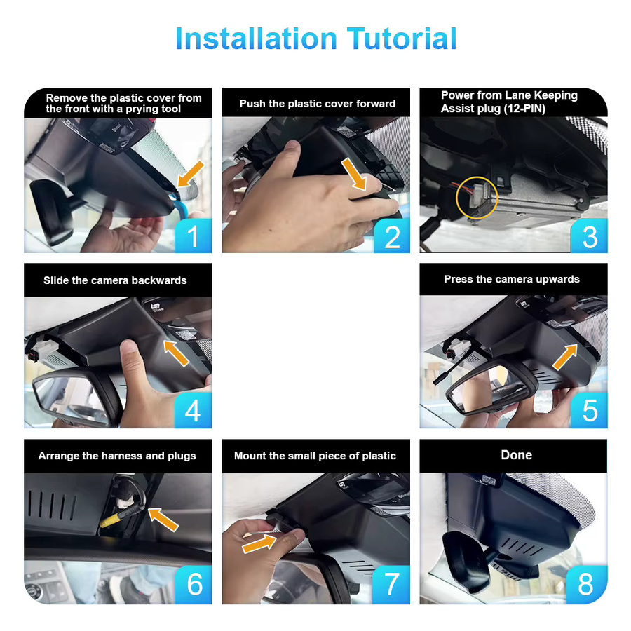 ARB 4K UHD Dashcam mit WLAN und App-Steuerung für Kia Stonic 2017-2026 und Rio 2017-2023 in Schwarz - Bild 2