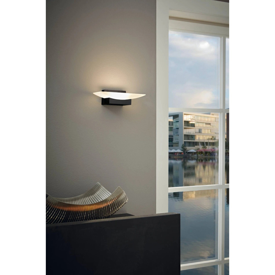 Eglo LED Wandleuchte Metrass 1-flammig Schwarz modern 5,6 W warmweiß - Bild 2