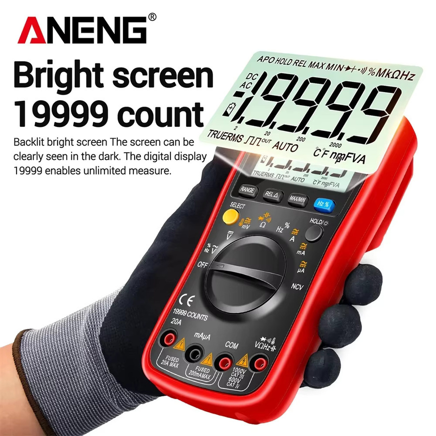 ANENG AN870 Smart Digital Multimeter mit 19999 Counts, AC Spannungstester, NCV, Kapazität und Widerstand Messgerät in Grün - Bild 2