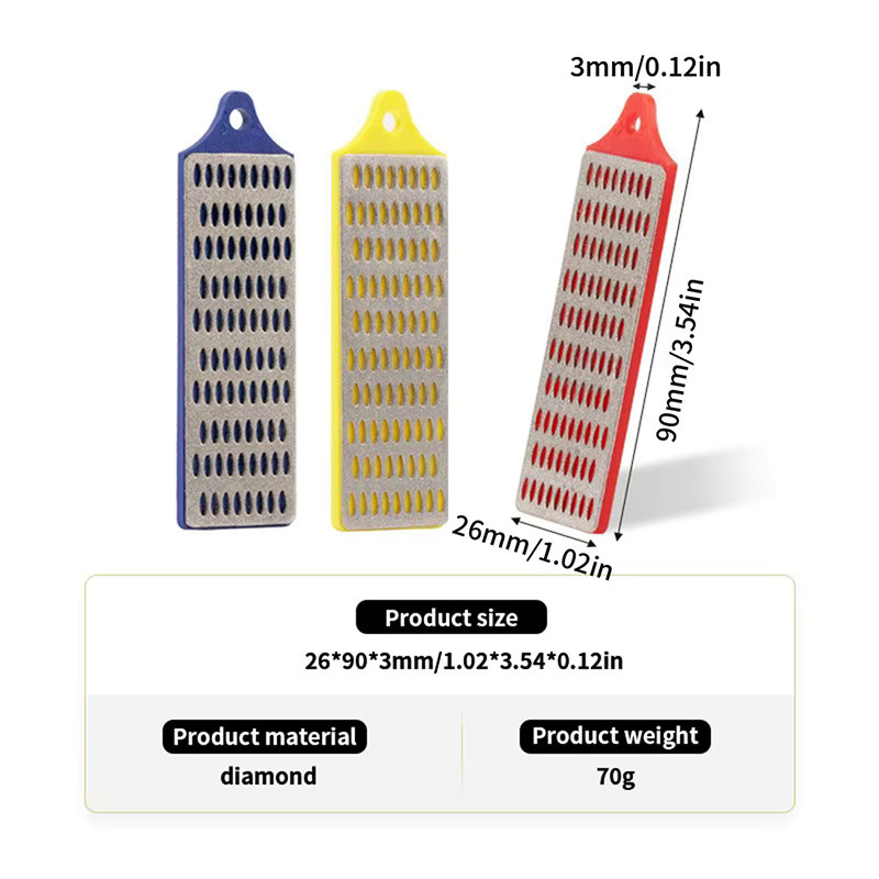 Ski Emery 3-teiliges Diamant-Schleifstein-Set zum Schärfen von Küchenmessern - Bild 5