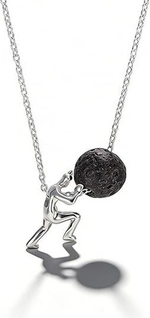SpleVigor Halskette Sisyphus Anhänger, Silber, Herren - Bild 1