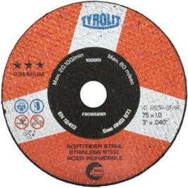 Tyrolit Premium Kleintrennscheibe Extra Schmal, Durchmesser: 75 mm, Orange - Bild 1