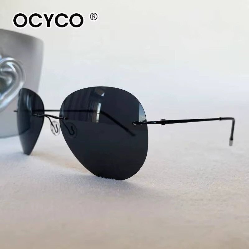 OCYCO 2026 Sonnenbrille Pilot, randlos, polarisiert, Unisex, Metall - Bild 2