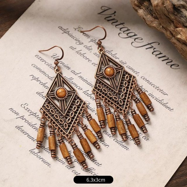 Fanfiluca Ohrringe, Bronze, gray, Damen, Vintage - Bild 1