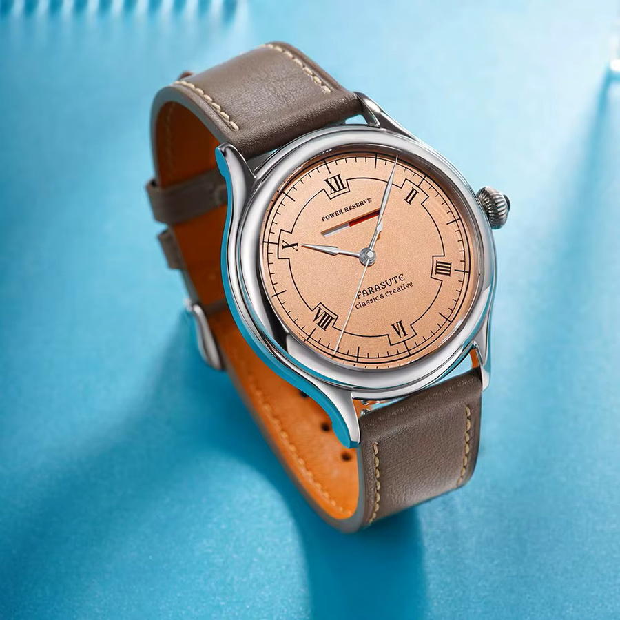 FARASUTE Armbanduhr, Handaufzug, Edelstahl, Saphirglas, Herren - Bild 4