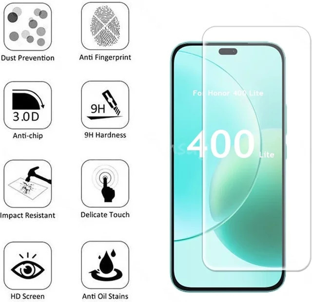 Honor Displayschutzfolie aus 9H gehärtetem Glas, transparent, für Honor 400, Honor 300 und Honor 200 Pro Lite - Bild 1
