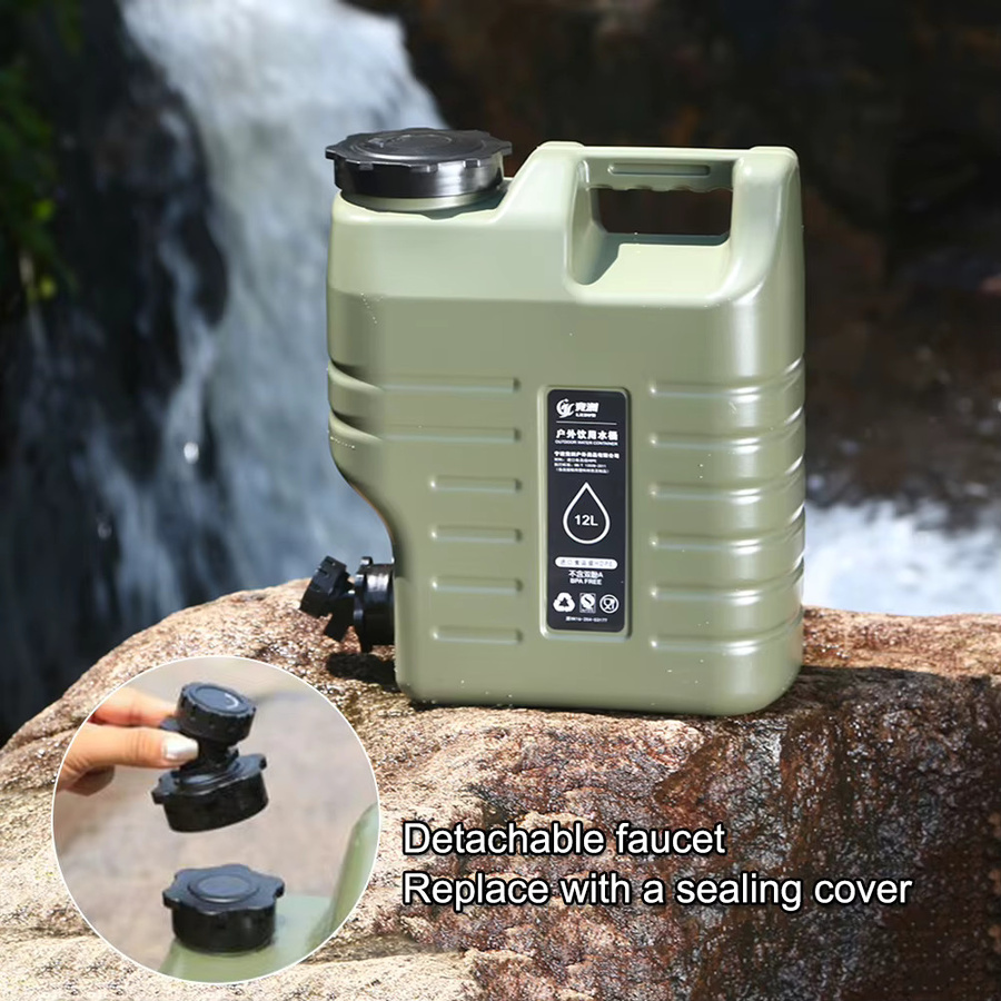 APWIKOGER Wasserspeicherbehälter mit Zapfhahn in Grün, BPA-freier Outdoor-Aufbewahrungsbehälter für Camping und Reisen - Bild 4