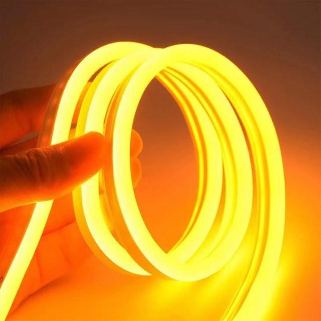 Multicolor LED Neon Flex Streifen aus Silikon, 12V wasserdicht, transparent, Breite: 1 cm - Bild 1