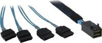 Inter-Tech SFF-8643 auf 4x SATA Kabel in Schwarz und Blau - Bild 1
