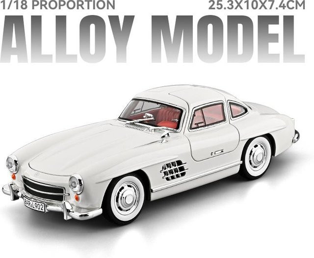 Linyi toy car Mercedes Benz 300Sl, Modellauto, 1:18, Metall, Grau, ab 14 Jahren - Bild 1