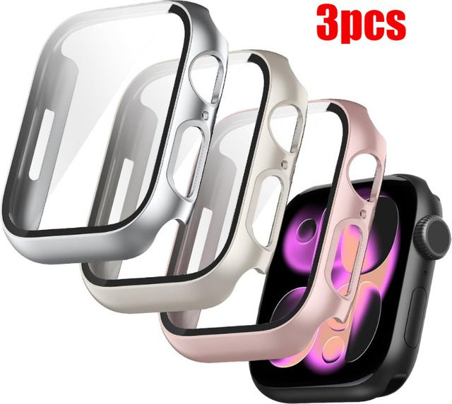 Apple Watch Schutzhülle mit Displayschutzfolie, 3 Stück, Unisex - Bild 1