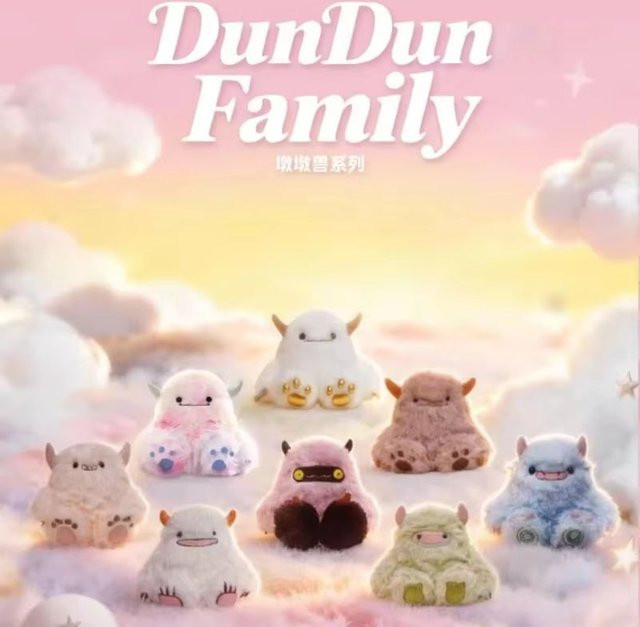 Momotoy Dundun Monster Family Series Plüsch-Schlüsselanhänger Blindbox - Bild 1