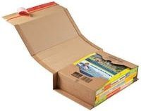 ColomPac CP020.12.020 Flexible Wickelverpackung aus Wellpappe für Buchverpackungen, braun, B/T/H: 32,5 x 25,0 x 8,0 cm - Bild 1
