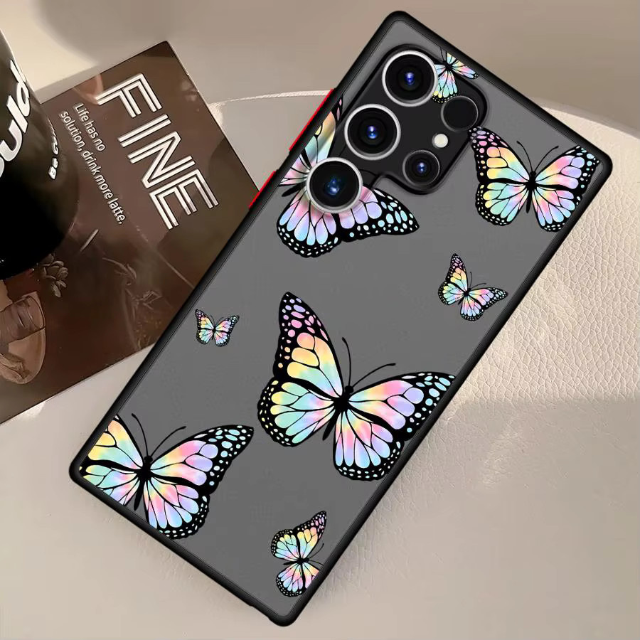 Blaue Schmetterling Handyhülle für Samsung Galaxy S20 S21 S22 S23 S24 S25 S26 Note 20 Ultra und FE Modelle in Mehrfarbig - Bild 3