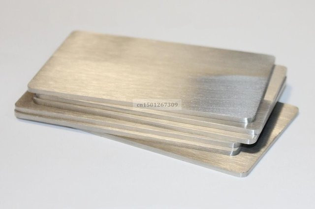 STORKFLY Visitenkarte aus Edelstahl in Silber, robuste Metallplatte mit mattem Finish, B x H: 85 x 53 mm, Dicke 2 mm - Bild 1
