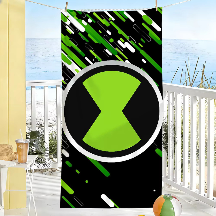 Hasbro Ben 10 Handtuch mit Fantasy-Cartoon-Motiv, schnelltrocknendes Badetuch für Strand, Schwimmen und Sport - Bild 3