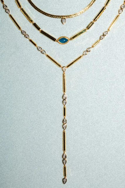 IDOWAITTING Halskette, Goldfarben, Zirkonia, Damen - Bild 1