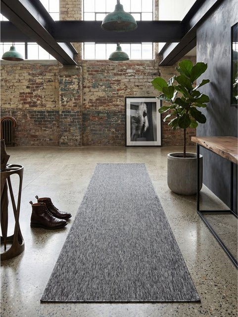 Kadima Design Teppich AMMER Kurzflor, Grau, einfarbig, B: 80 cm, L: 250 cm - Bild 1