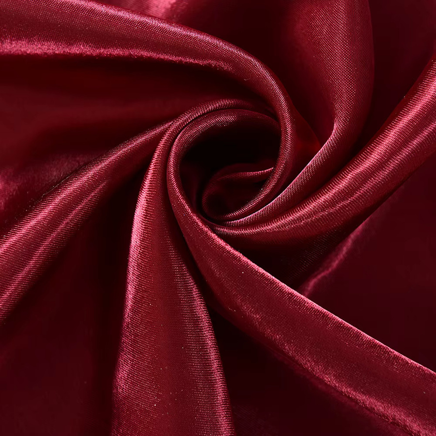 Einfarbiger Satin-Fenstervorhang in Blau oder Rot, halbtransparentes Gardinenpanel mit Rod Pocket für Wohnzimmer, Schlafzimmer oder als Bühnenhintergrund, Breite: 140 cm - Bild 3