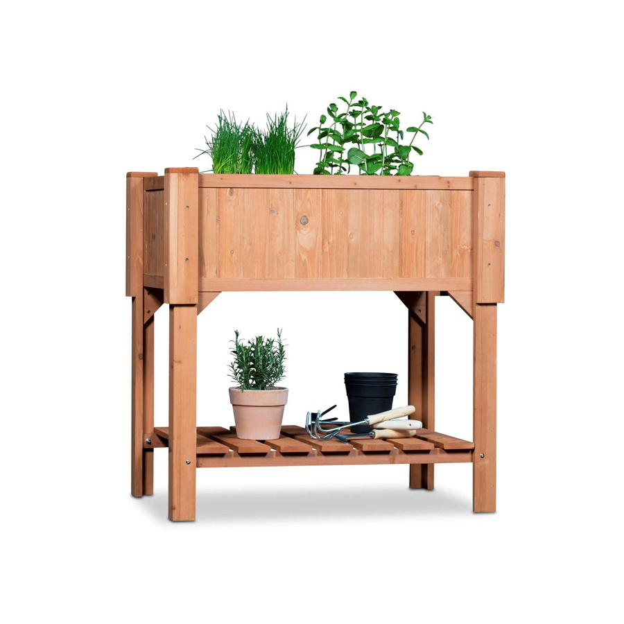Coemo Table Bed in Rotgold und Braun, B/T/H: 90 x 40 x 90 cm - Bild 2