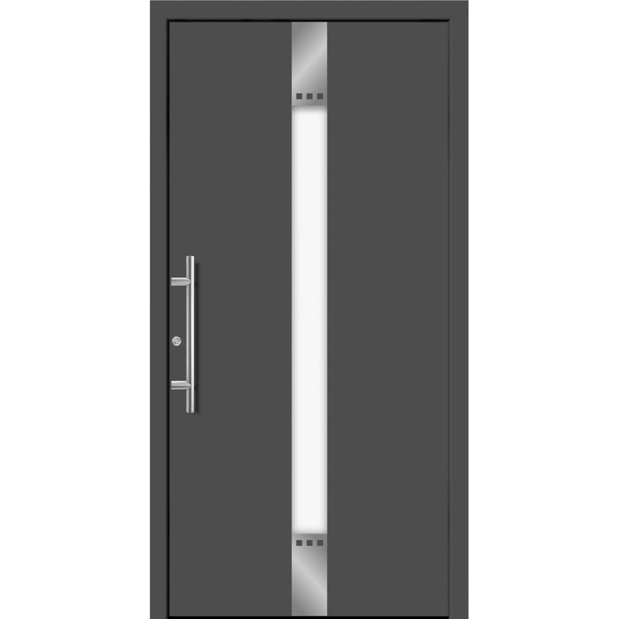 Aluminium-Haustür Splendoor Moderno M440/P in Anthrazit Metallic mit Glaseinsatz, Anschlag Links, B: 110 cm, H: 210 cm - Bild 2