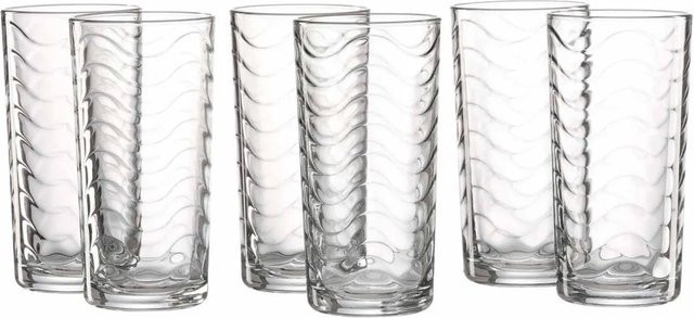 Ritzenhoff & Breker Wave Tumbler Longdrinkgläser transparent 6er Set 250 ml - Bild 1