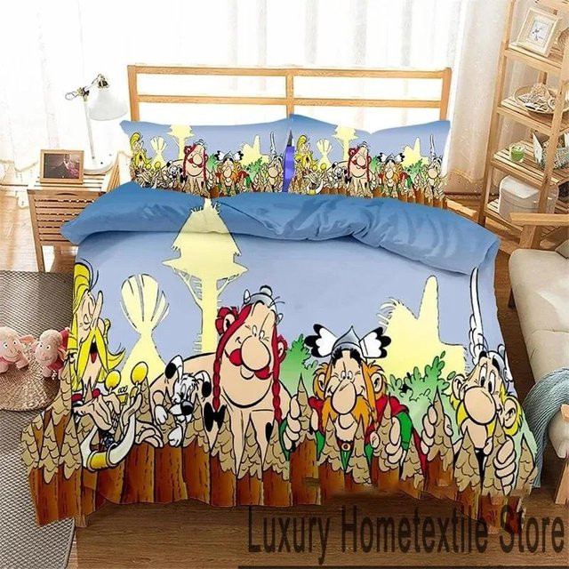 Bettwäsche Set Asterix und Obelix von Lodestar mit Bettbezug und Kissenbezug, Mehrfarbig, Microfaser, B/H: 240 x 220 cm - Bild 1