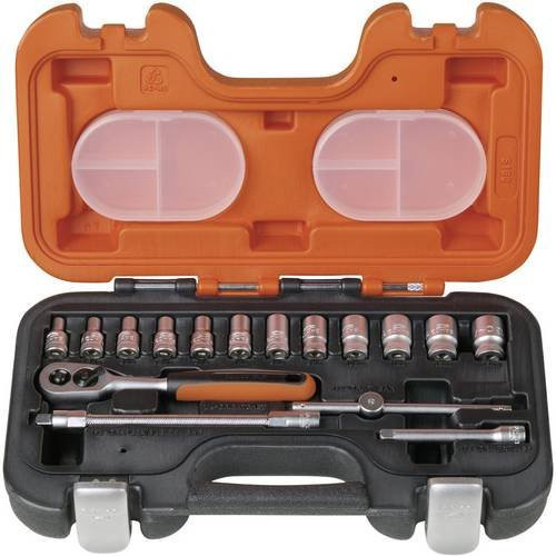 Bahco Steckschlüsselsatz S160 aus Edelstahl, 16-teilig, orange - Bild 1