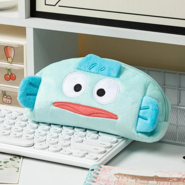JR-Studio Plüsch-Federmäppchen mit Cartoon-Motiv in Blau - Bild 1